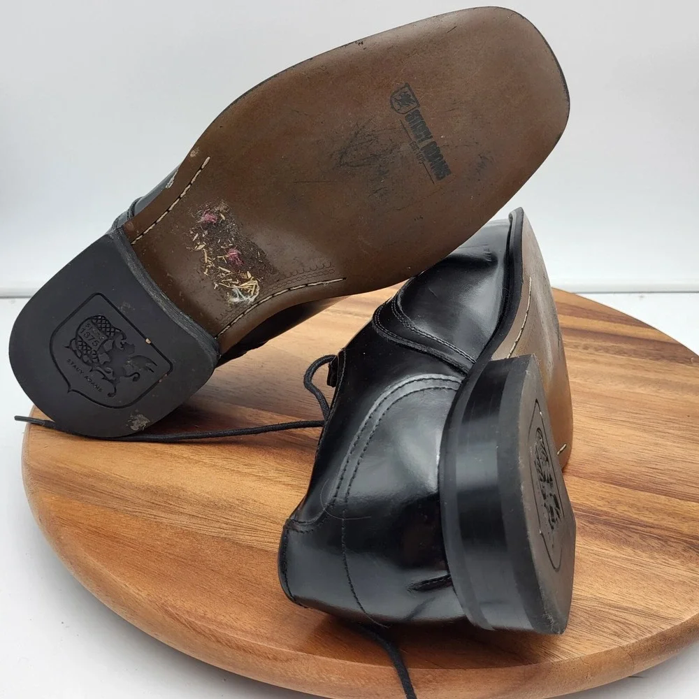 Stacy Adams Oxford Dress Shoes Mens Size 8.5 Wide Black Leather 20114-001‎